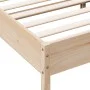 Solid pine wood bed frame 200x200 cm by , Beds and slatted bases - Ref: Foro24-842682, Price: 118,81 €, Discount: %