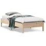 Estructura de cama madera maciza de pino 75x190 cm de , Camas y somieres - Ref: Foro24-842730, Precio: 72,60 €, Descuento: %