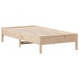 Estructura de cama madera maciza de pino 75x190 cm de , Camas y somieres - Ref: Foro24-842730, Precio: 73,35 €, Descuento: %