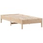 Estructura de cama madera maciza de pino 75x190 cm de , Camas y somieres - Ref: Foro24-842730, Precio: 73,35 €, Descuento: %