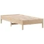 Estructura de cama madera maciza de pino 75x190 cm de , Camas y somieres - Ref: Foro24-842730, Precio: 72,60 €, Descuento: %