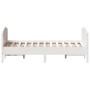 Estructura de cama con cabecero madera pino blanco 135x190 cm de , Camas y somieres - Ref: Foro24-3216183, Precio: 217,17 €, ...