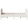 Estructura de cama con cabecero madera pino blanco 135x190 cm de , Camas y somieres - Ref: Foro24-3216183, Precio: 214,48 €, ...