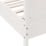 Bettgestell mit Kopfteil aus weißem Kiefernholz, 135 x 190 cm von , Betten und Lattenroste - Ref: Foro24-3216183, Preis: 217,...