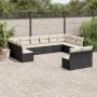 Garden sofa set 12 pieces with black synthetic rattan cushions by , Garden sets - Ref: Foro24-3250205, Price: 644,19 €, Disco...