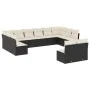 Garden sofa set 12 pieces with black synthetic rattan cushions by , Garden sets - Ref: Foro24-3250205, Price: 644,19 €, Disco...