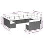 Garden sofa set 12 pieces with black synthetic rattan cushions by , Garden sets - Ref: Foro24-3250205, Price: 644,19 €, Disco...
