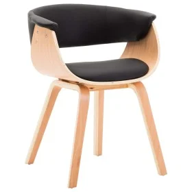 Esszimmerstuhl aus Bugholz und schwarzem Kunstleder von vidaXL, Essstühle - Ref: Foro24-283131, Preis: 167,95 €, Rabatt: %
