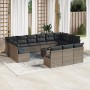 14-piece garden sofa set with gray synthetic rattan cushions by , Garden sets - Ref: Foro24-3250239, Price: 797,54 €, Discoun...