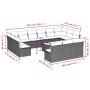14-piece garden sofa set with gray synthetic rattan cushions by , Garden sets - Ref: Foro24-3250239, Price: 797,54 €, Discoun...