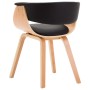 Bentwood and Black Faux Leather Dining Chair by vidaXL, dining chairs - Ref: Foro24-283131, Price: 170,71 €, Discount: %