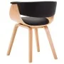 Esszimmerstuhl aus Bugholz und schwarzem Kunstleder von vidaXL, Essstühle - Ref: Foro24-283131, Preis: 167,95 €, Rabatt: %