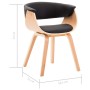Esszimmerstuhl aus Bugholz und schwarzem Kunstleder von vidaXL, Essstühle - Ref: Foro24-283131, Preis: 170,71 €, Rabatt: %