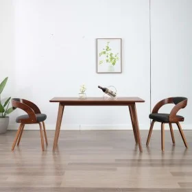 Esszimmerstühle 2 Einheiten aus gebogenem Holz und dunkelgrauem Stoff von vidaXL, Essstühle - Ref: Foro24-283103, Preis: 289,...
