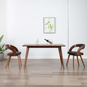 Esszimmerstühle 2 Einheiten aus gebogenem Holz und dunkelgrauem Stoff von vidaXL, Essstühle - Ref: Foro24-283103, Preis: 295,...