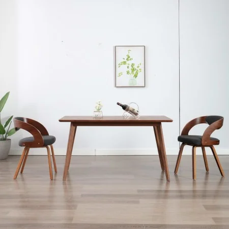 Sillas de comedor 2 unidades madera curvada y tela gris oscuro de vidaXL, Sillas de comedor - Ref: Foro24-283103, Precio: 289...