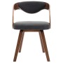 Dining chairs 2 units curved wood and dark gray fabric by vidaXL, dining chairs - Ref: Foro24-283103, Price: 295,57 €, Discou...