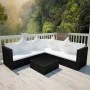 4-piece garden furniture set and black synthetic rattan cushions by , Garden sets - Ref: Foro24-42991, Price: 507,04 €, Disco...