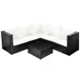 4-piece garden furniture set and black synthetic rattan cushions by , Garden sets - Ref: Foro24-42991, Price: 507,04 €, Disco...