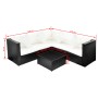 4-piece garden furniture set and black synthetic rattan cushions by , Garden sets - Ref: Foro24-42991, Price: 513,65 €, Disco...