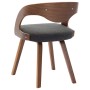 Dining chairs 2 units curved wood and dark gray fabric by vidaXL, dining chairs - Ref: Foro24-283103, Price: 295,57 €, Discou...
