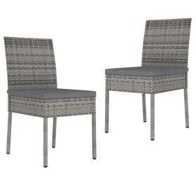 Garden dining chairs 2 units gray synthetic rattan by , Garden chairs - Ref: Foro24-317168, Price: 103,54 €, Discount: %