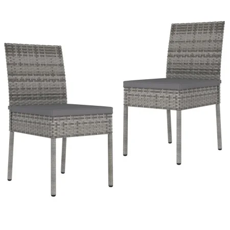 Garden dining chairs 2 units gray synthetic rattan by , Garden chairs - Ref: Foro24-317168, Price: 103,54 €, Discount: %
