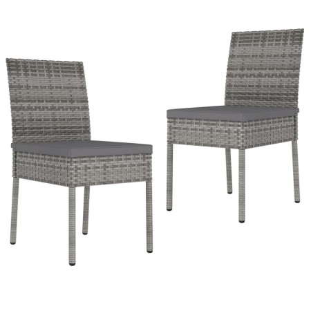 Sillas de comedor de jardín 2 unidades ratán sintético gris de , Sillas de jardín - Ref: Foro24-317168, Precio: 104,56 €, Des...