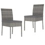 Sillas de comedor de jardín 2 unidades ratán sintético gris de , Sillas de jardín - Ref: Foro24-317168, Precio: 104,56 €, Des...