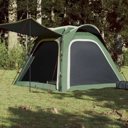 Waterproof 4-person camping tent quick opening green by , tents - Ref: Foro24-94356, Price: 105,89 €, Discount: %