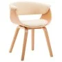 Silla de comedor de madera curvada y cuero sintético crema de vidaXL, Sillas de comedor - Ref: Foro24-283130, Precio: 200,51 ...