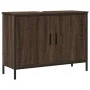 Waschbeckenunterschrank aus Holzwerkstoff, braune Eiche, 80 x 30 x 60 cm von , Schminktische - Ref: Foro24-842455, Preis: 65,...