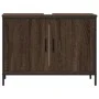 Bathroom sink cabinet engineered wood brown oak 80x30x60 cm by , Dressing tables - Ref: Foro24-842455, Price: 65,81 €, Discou...