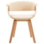 Silla de comedor de madera curvada y cuero sintético crema de vidaXL, Sillas de comedor - Ref: Foro24-283130, Precio: 200,51 ...