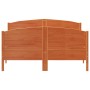 Estructura cama con cabecero madera pino marrón cera 140x190 cm de , Camas y somieres - Ref: Foro24-3216181, Precio: 222,41 €...