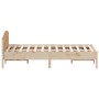 White pine wood bed frame with headboard 150x200cm by , Beds and slatted bases - Ref: Foro24-3216197, Price: 173,55 €, Discou...