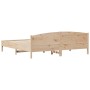 Bed frame with solid pine wood headboard 200x200cm by , Beds and slatted bases - Ref: Foro24-3216188, Price: 202,13 €, Discou...