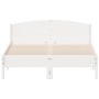Bed frame with white pine wood headboard 160x200 cm by , Beds and slatted bases - Ref: Foro24-3216195, Price: 211,99 €, Disco...