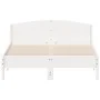 Bed frame with white pine wood headboard 160x200 cm by , Beds and slatted bases - Ref: Foro24-3216195, Price: 209,32 €, Disco...