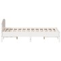 Bed frame with white pine wood headboard 160x200 cm by , Beds and slatted bases - Ref: Foro24-3216195, Price: 211,99 €, Disco...