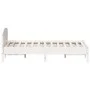 Bed frame with white pine wood headboard 160x200 cm by , Beds and slatted bases - Ref: Foro24-3216195, Price: 209,32 €, Disco...