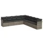 Set de muebles de jardín 9 pzas y cojines ratán sintético gris de , Conjuntos de jardín - Ref: Foro24-3249619, Precio: 536,19...