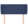 Cabecero de tela azul 103x23x78/88 cm