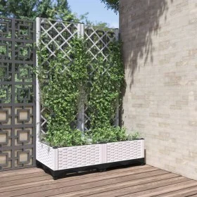 Pflanzgefäß mit weißem PP-Gitter 80x40x121,5 cm von , Töpfe und Pflanzgefäße - Ref: Foro24-153281, Preis: 64,20 €, Rabatt: %