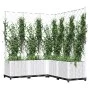 Planter with white PP trellis 120x120x136 cm by , Pots and planters - Ref: Foro24-153288, Price: 183,22 €, Discount: %