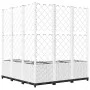 Planter with white PP trellis 120x120x136 cm by , Pots and planters - Ref: Foro24-153288, Price: 183,22 €, Discount: %