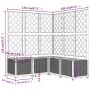 Planter with white PP trellis 120x120x136 cm by , Pots and planters - Ref: Foro24-153288, Price: 183,22 €, Discount: %