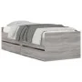 Estructura de cama con cajones gris Sonoma 90x190 cm de , Camas y somieres - Ref: Foro24-3207355, Precio: 155,49 €, Descuento: %