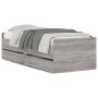 Sonoma gray bed frame with drawers 90x190 cm by , Beds and slatted bases - Ref: Foro24-3207355, Price: 155,53 €, Discount: %