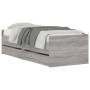 Sonoma gray bed frame with drawers 90x190 cm by , Beds and slatted bases - Ref: Foro24-3207355, Price: 155,53 €, Discount: %